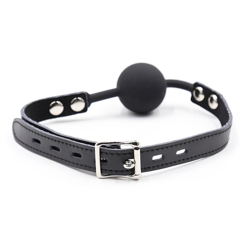 Ohmama Fetish Silicone Ball Gag With Leather Belt 3