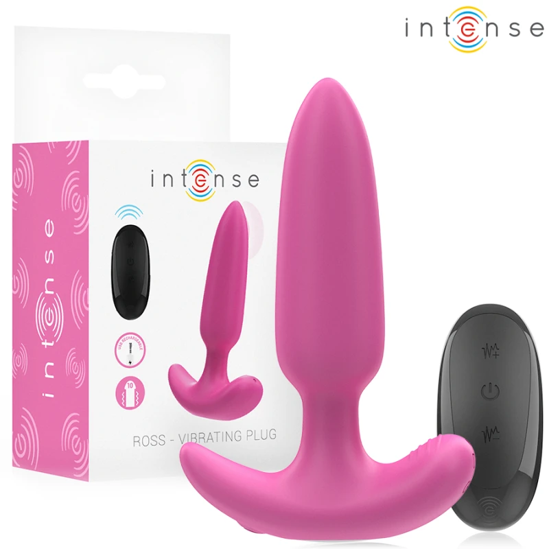 Intense - ross anal plug 10 vibrations pink remote control