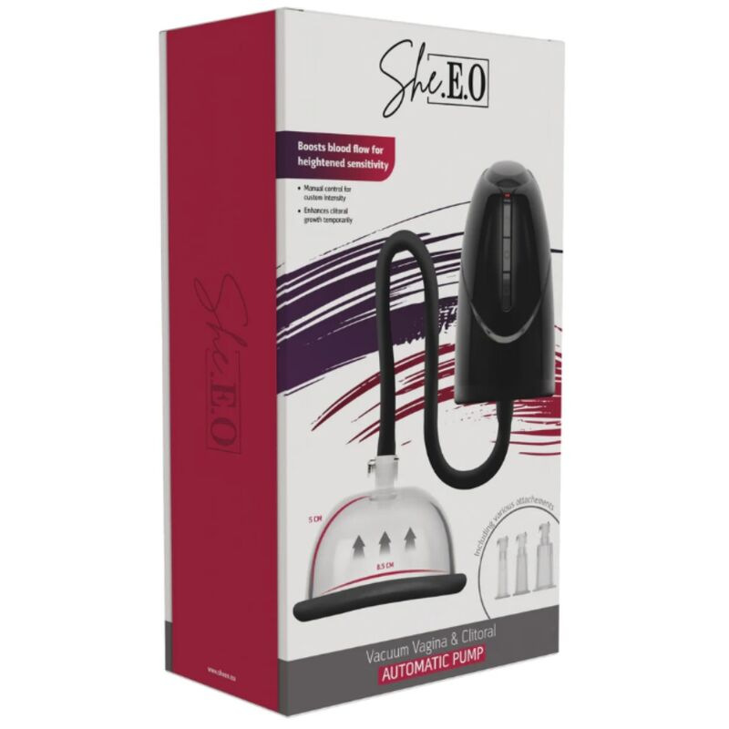 She.e.o - automatic vacuum pump for vagina and clitoris black 3