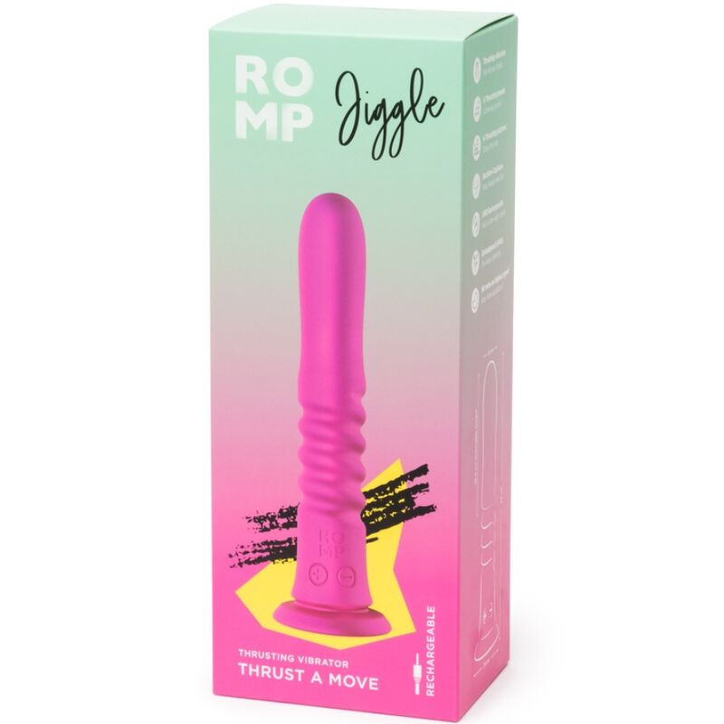 Romp - jiggle up and down vibrator with pink suction cup 7