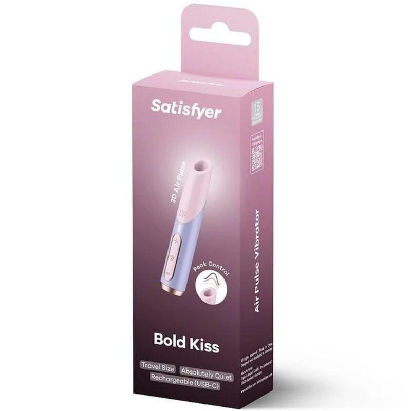 Satisfyer - bold kiss wave clitoris stimulator pink / violet 1