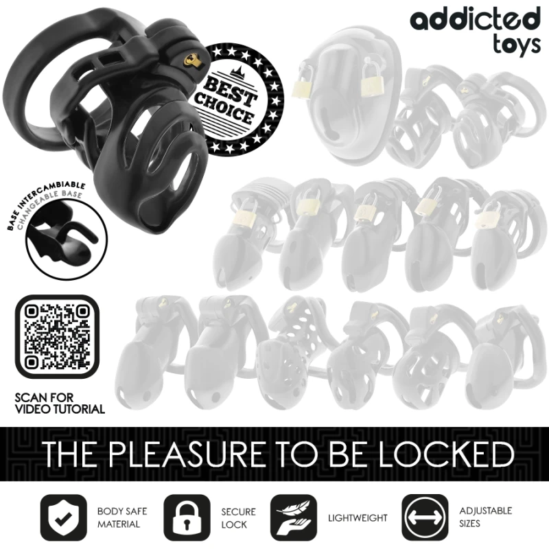 Addicted toys locked - eternal lock penis cage 9 cm 6