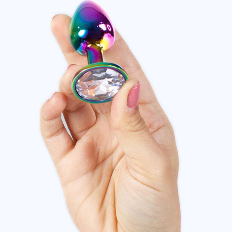 Secret Play - Metal Butt Plug Rainbow Small Size 7 Cm 2