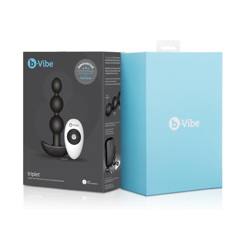 B-Vibe - Triplet Anal Beads Black 6