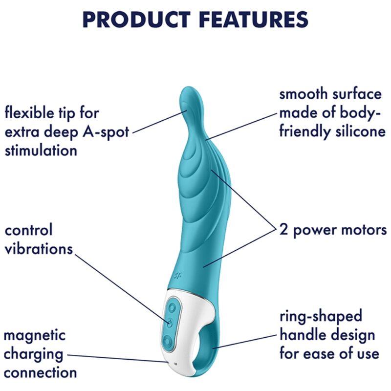Satisfyer A-Mazing 2 A-Spot Vibrator - Turquoise 3