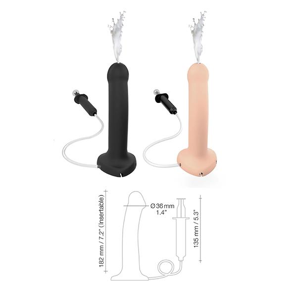 Strap-On-Me Semi-Realistic Squirting Dildo Cum Black L - Dildo 4