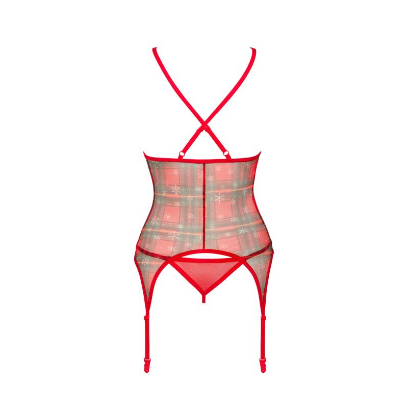 Obsessive - Jollymore Corset Red/Green Xs/S