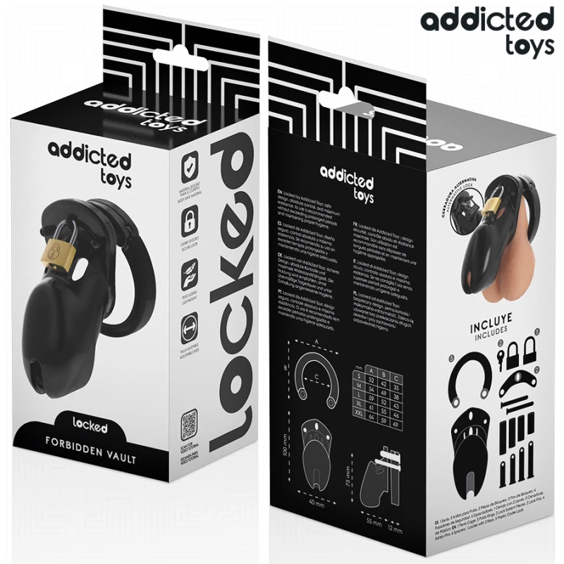 Addicted toys locked - forbidden vault penis cage 10 cm 5