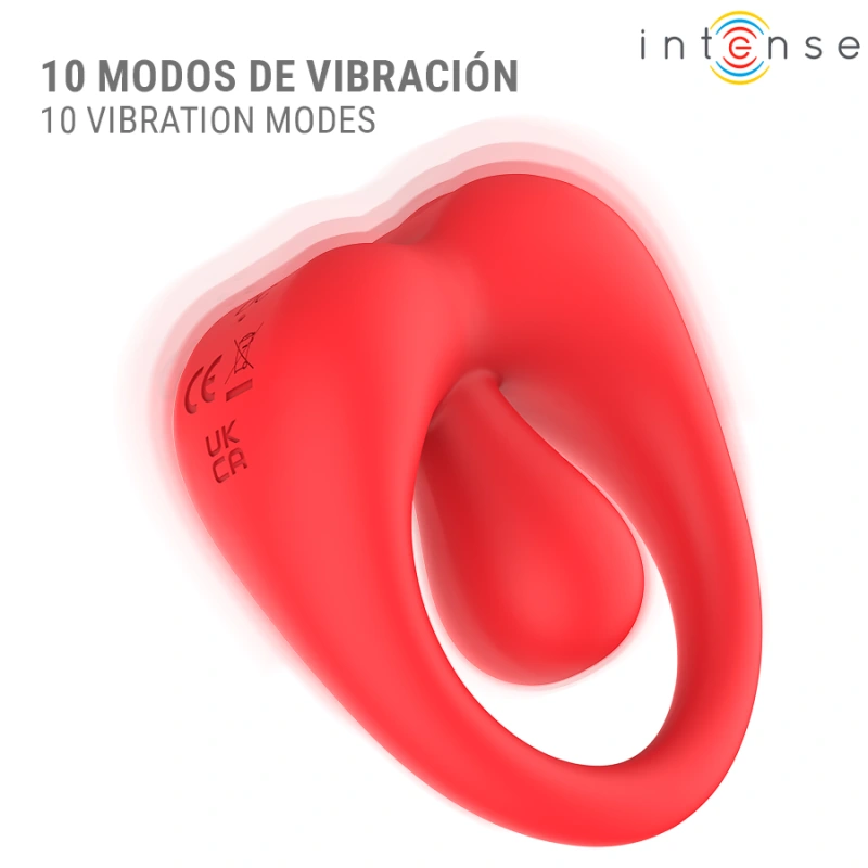 Intense - russell vibrating penis ring with clitoris stimulation red 2