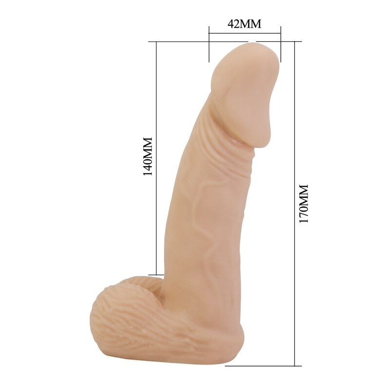 Pretty love - zane harness with flexible dildo 17 cm Ø 4.3 cm natural 5