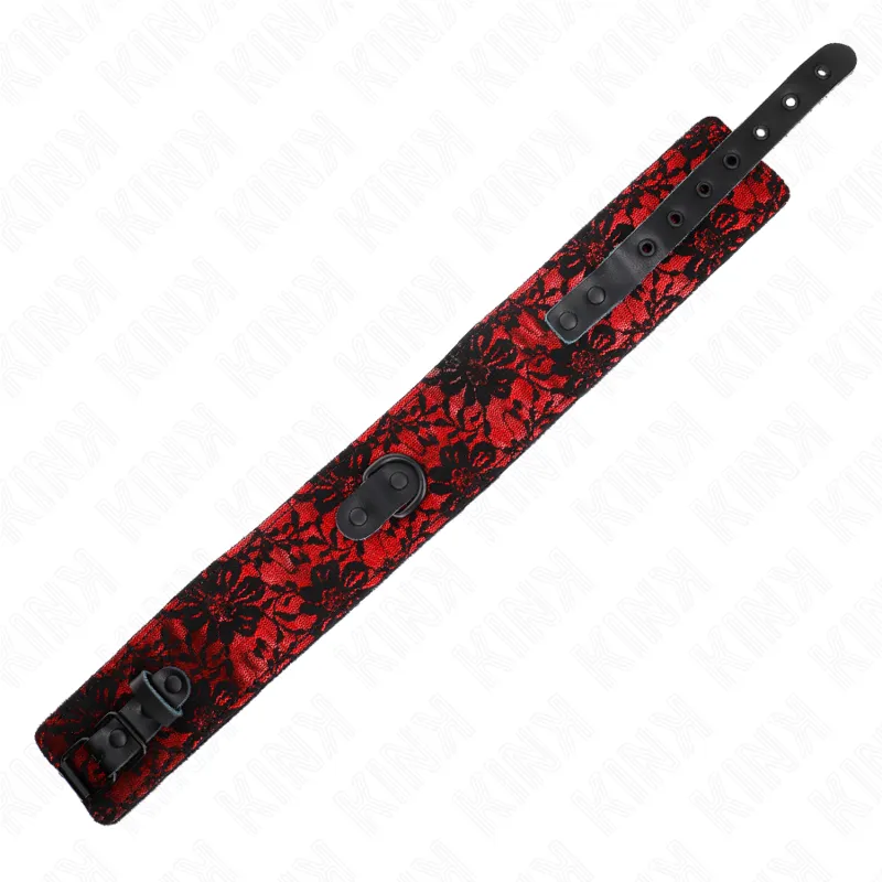 Kink - Lace Necklace With Belt With Real Leather Belt 105 Cm / 44 X 5.5 Cm 5