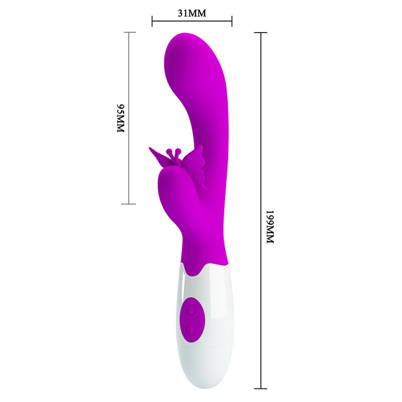 Pretty love - butterfly kiss 30 function rabbit vibrator purple 7