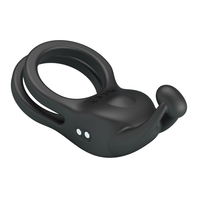 Pretty love - goodwin rechargeable double vibrating cock ring black 6