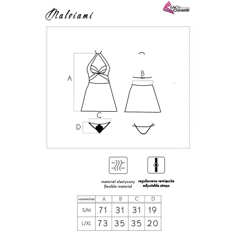 Livco Corsetti Fashion - Malviami Lc 90625 Shirt + Panty Black L/Xl 6