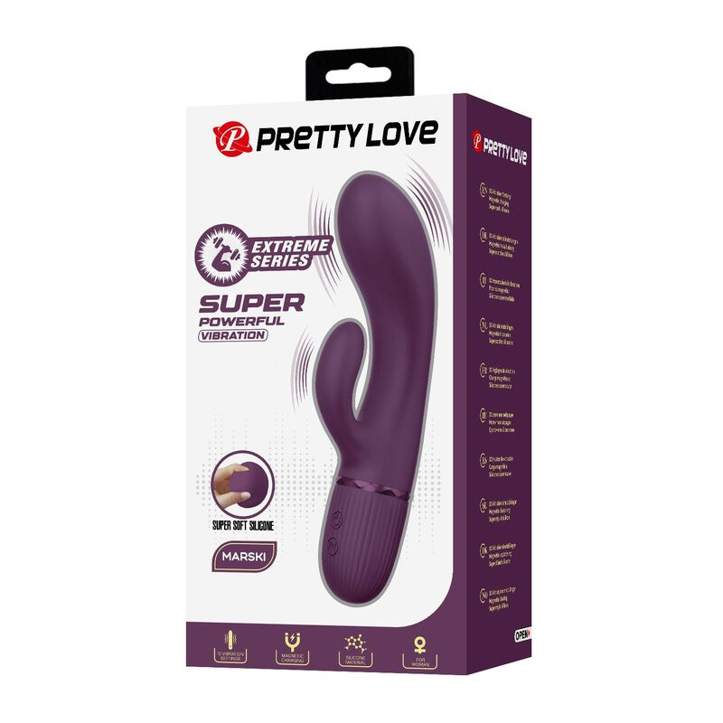 Pretty love - margie rechargeable rabbit vibrator 10 functions purple 2