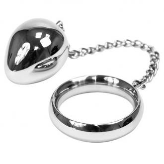 Metalhard Cock Ring 45mm + Chain Bead