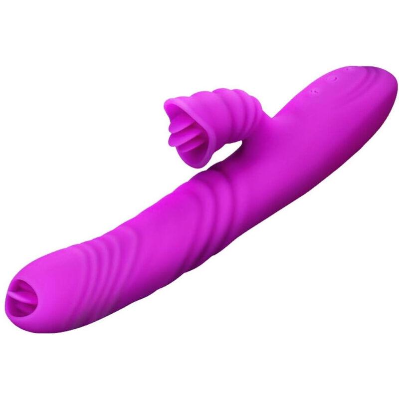 Armony - Angelia Multifunction Vibrator Double Tongue Violet Heat Effect 1