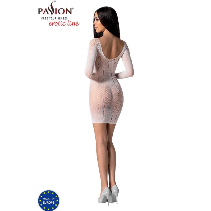 Passion - Bs101 Bodystocking White One Size - Sieťované Erotické Šaty
