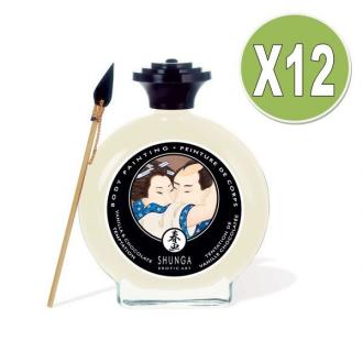 Shunga Body Painting Vanilla And Chocolate, Pack 12 Uds