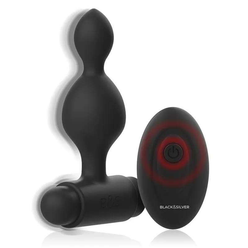 Black&Silver - Tucker Petit Anal Plug Silicone Remote Control 2