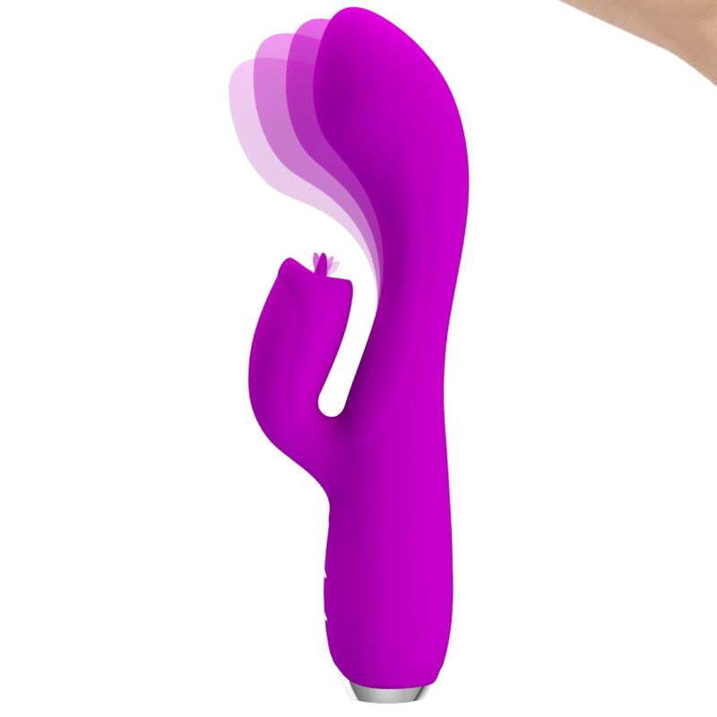Pretty love - gloria rechargeable rabbit vibrator-waterproof purple 1