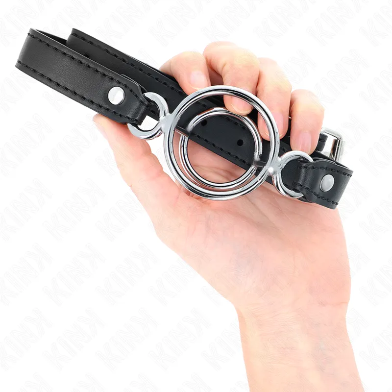 Kink - Gag With Multiple O-Rings 5 Cm Black 63 X 2.5 Cm