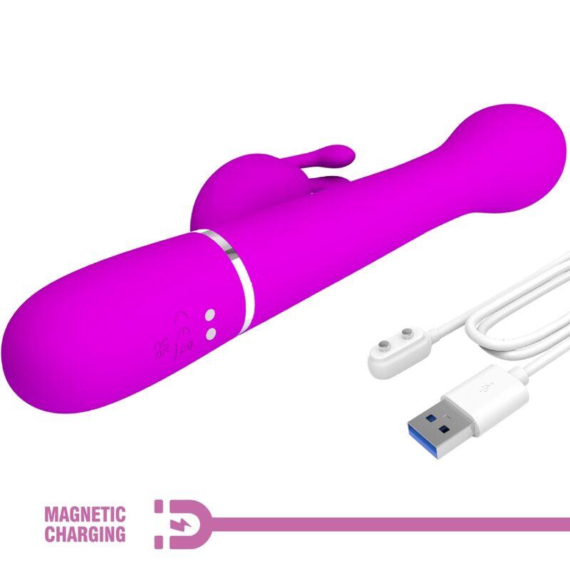 Pretty Love - Dejon Rabbit Vibrator 3 In 1 Multifunction Violet 7