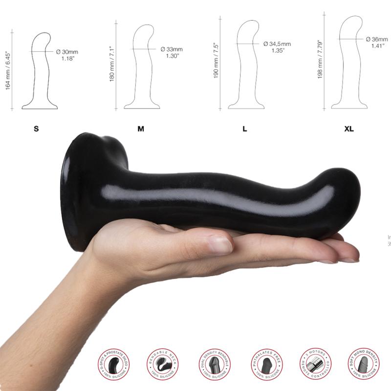 Strap-On-Me - G And P Spot Stimulation Dildo Xl Black 3