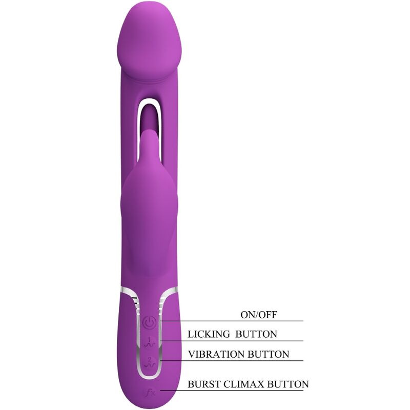 Pretty love - kampas 3 in 1 multifunction rabbit vibrator purple 5