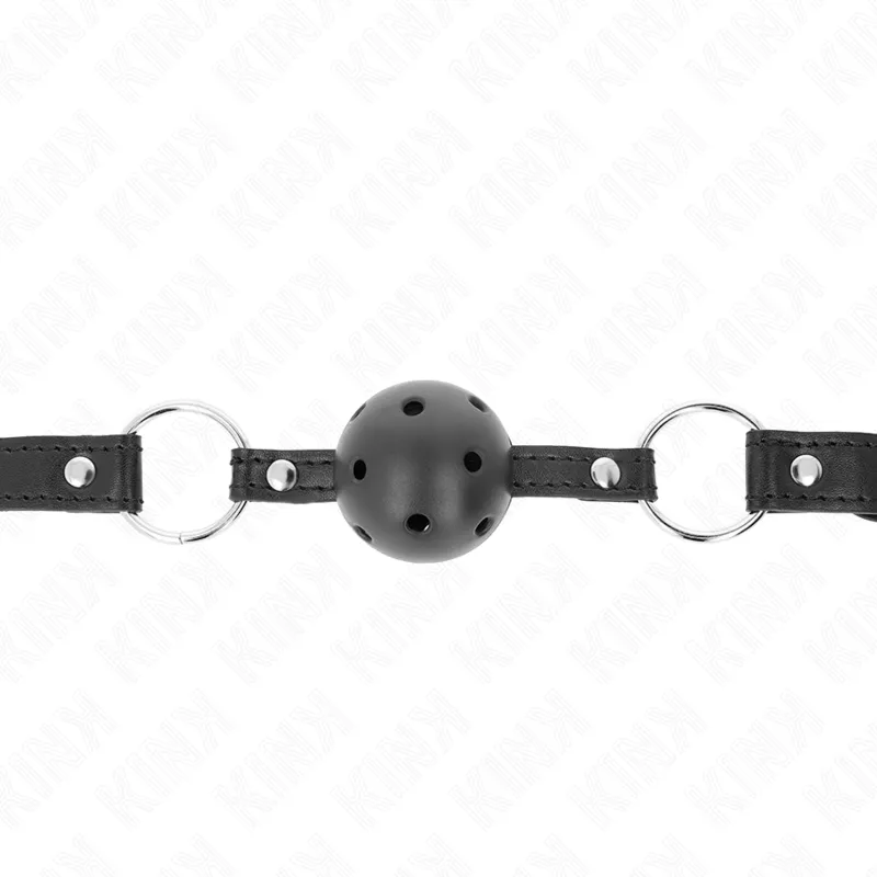 Kink - Hollow Hard Black Ball 4.5 Cm Gag Model 1 63.5 X 2 Cm