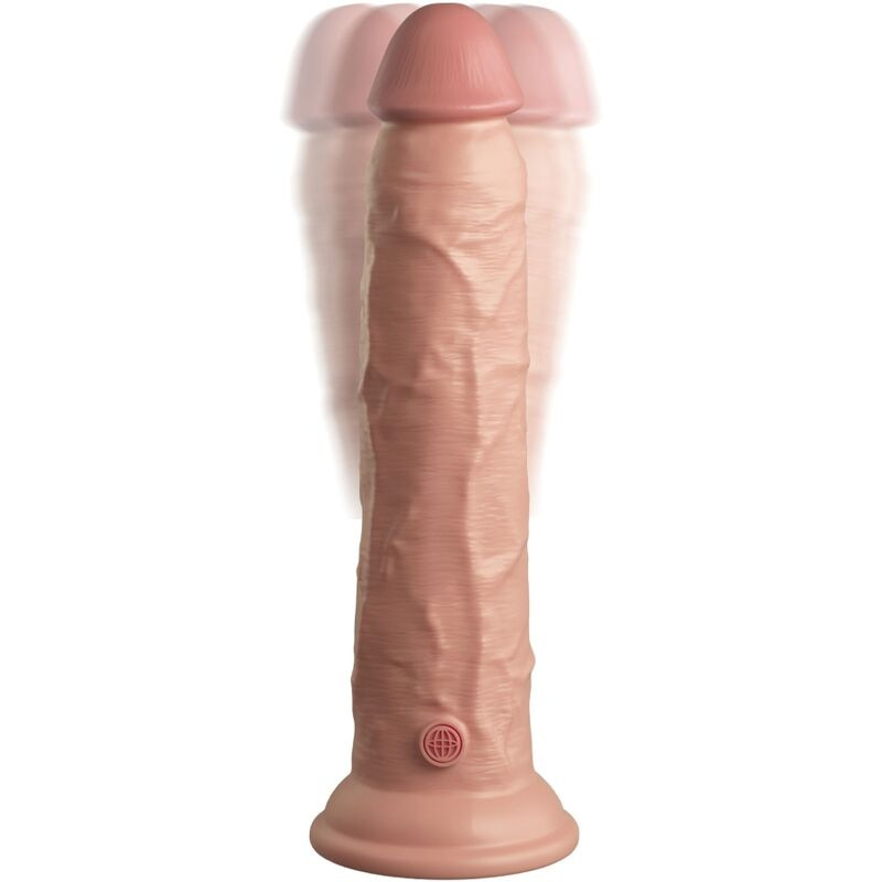 King cock - elite realistic dildo vibrator & silicone remote control 23 cm 4