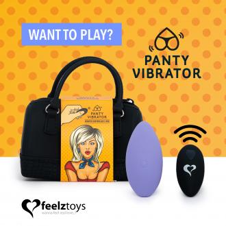 Feelztoys - Panty Vibe Remote Controlled Black - Vibrátor Do Nohavičiek