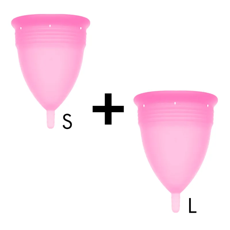 Stercup Menstrual Cup Size S + Size L Pack - Pink