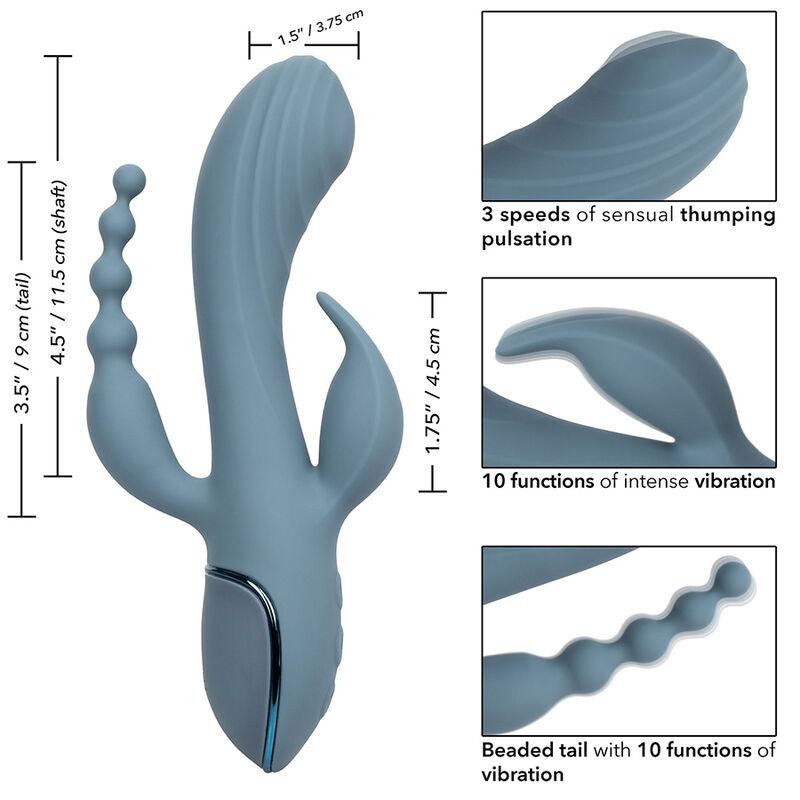 California Exotics - Vibrator Triple Ecstasy Grey 8