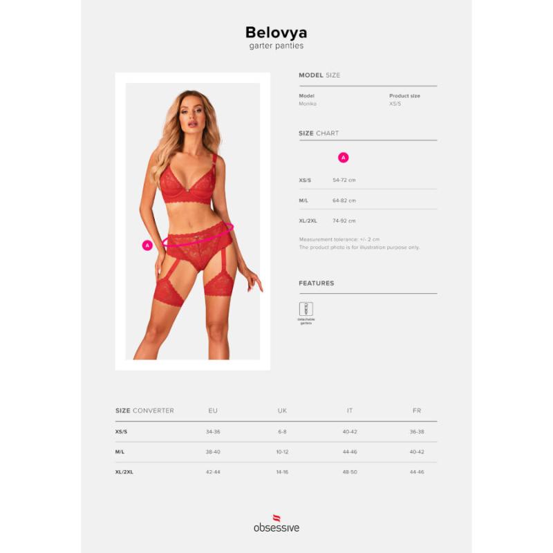 Obsessive - Belovya Garter Panties Xs/S 4