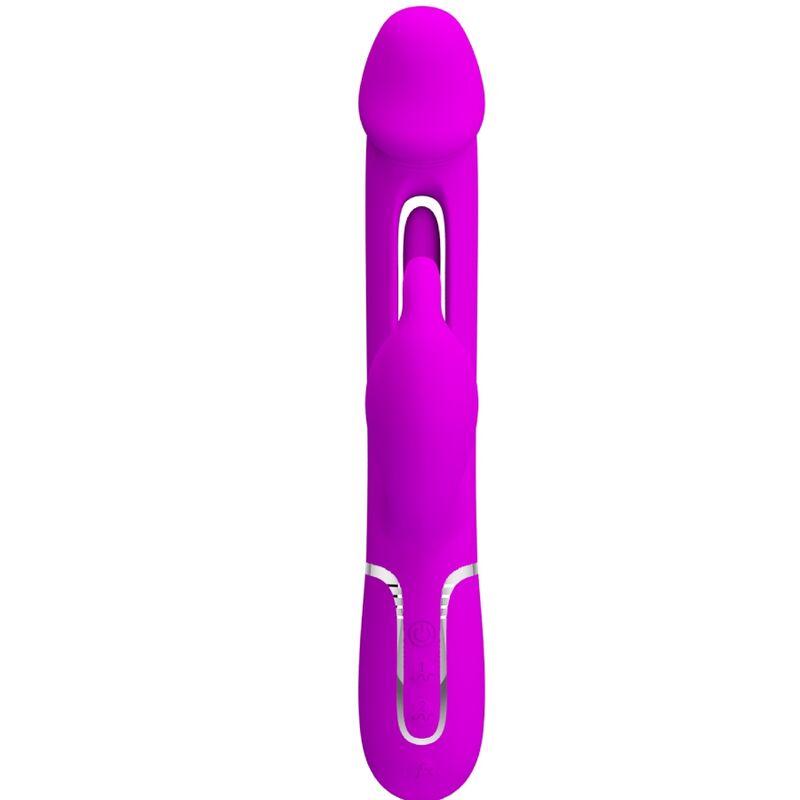 Pretty Love - Kampas Rabbit 3 In 1 Multifunction Vibrator With Tongue Violet 1