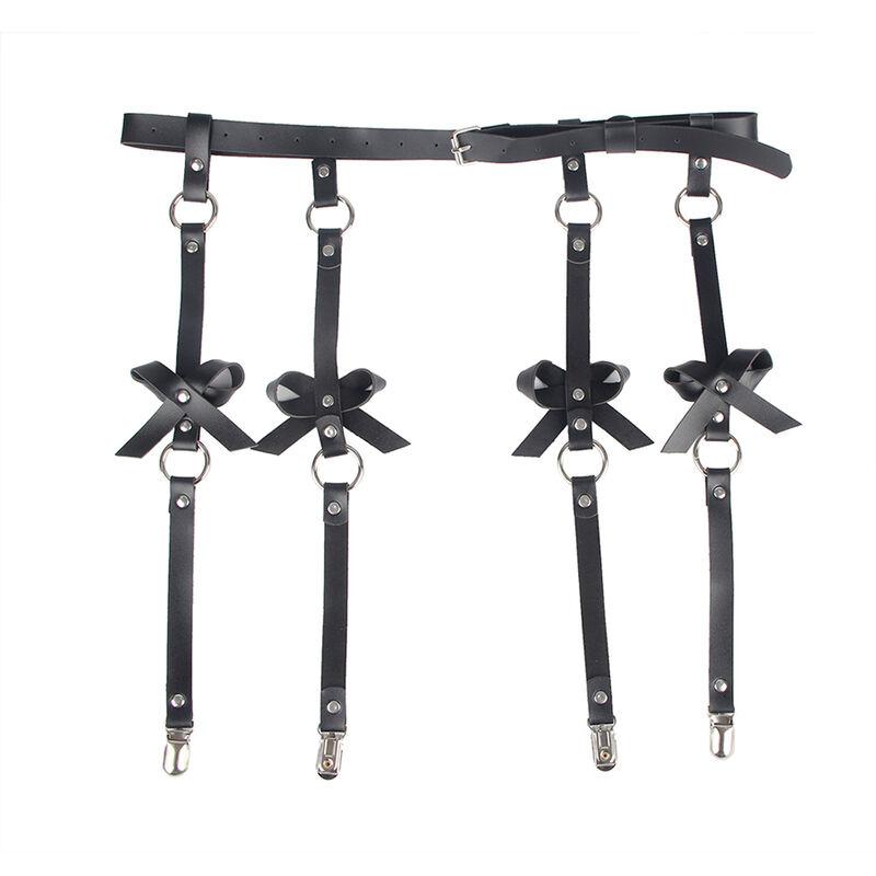 Subblime - Leather Chainleg Harness Black One Size 3