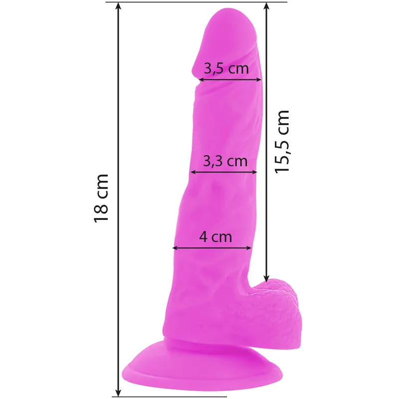 Diversia Flexible Vibrating Dildo 18 Cm - Purple