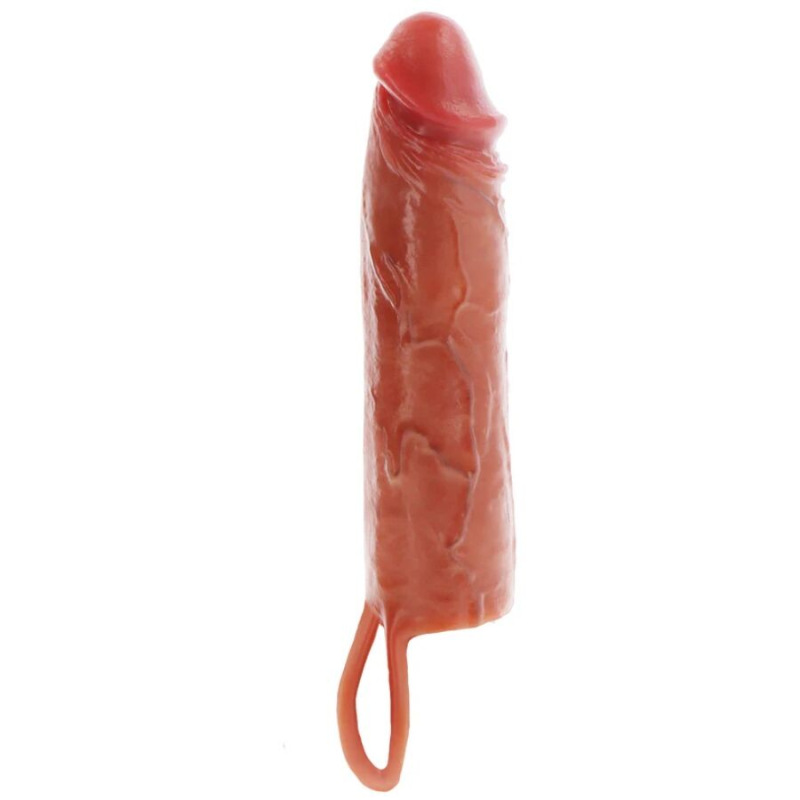 Get real - hydrated skin silicone penis sleeve caramel 20 cm