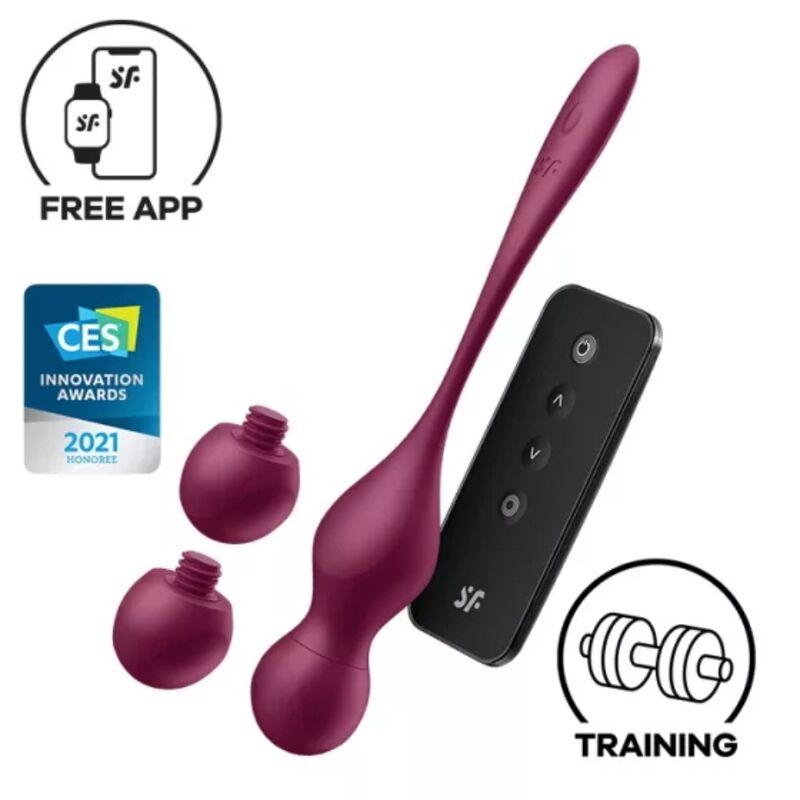 Satisfyer - love birds vary vibrating balls free app wine red