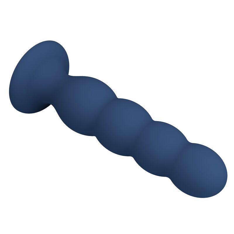 Mr play - anal plug with 4 metal balls and suction cup blue 5