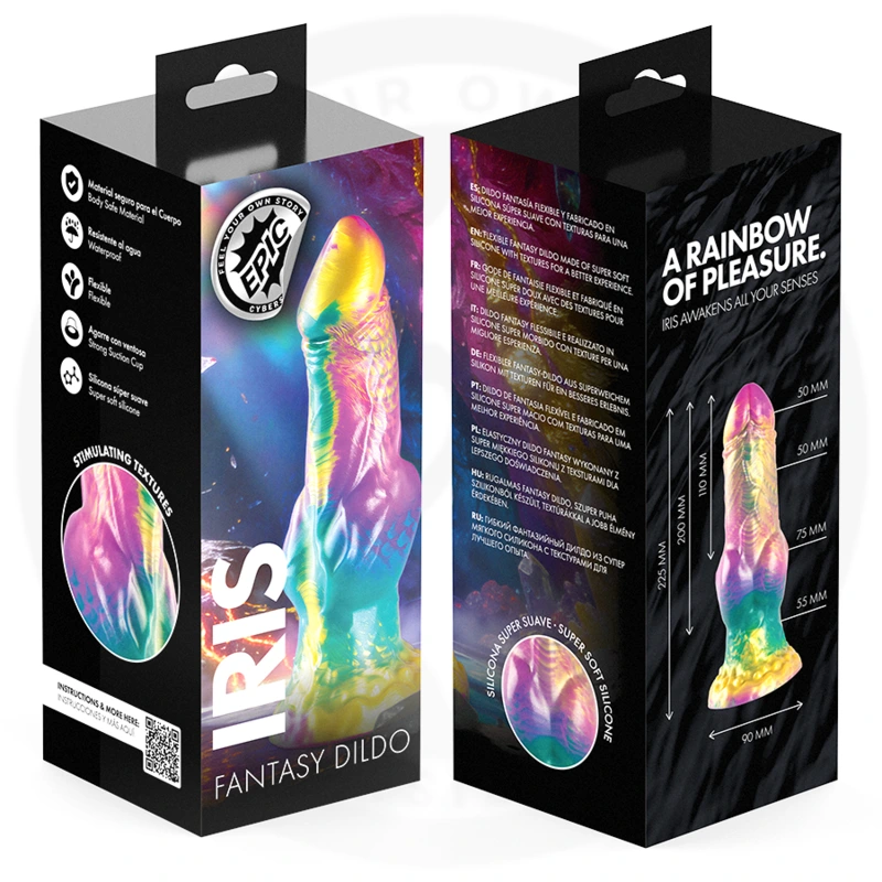 Epic - iris dildo with rainbow testicles of pleasure 9