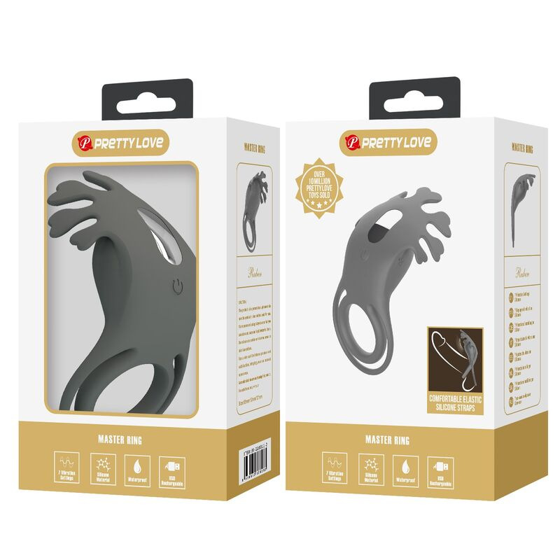 Pretty love - rechargeable vibrating ring with stimulator 10