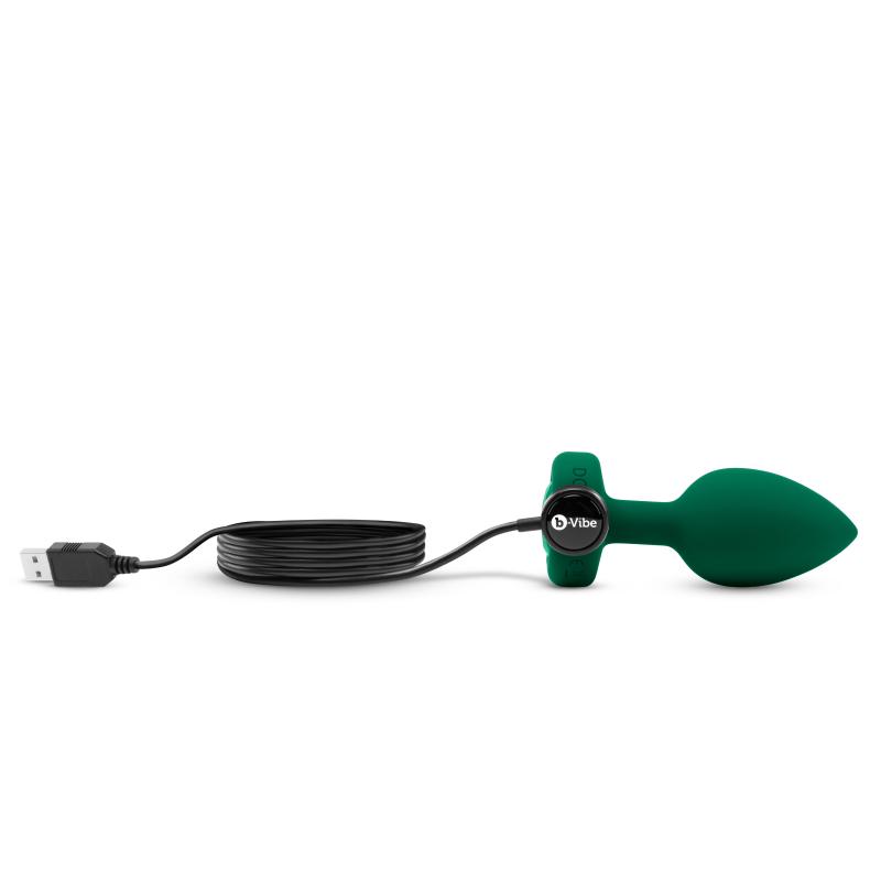 B-Vibe - Vibrating Jewel Plug M/L Emerald 13