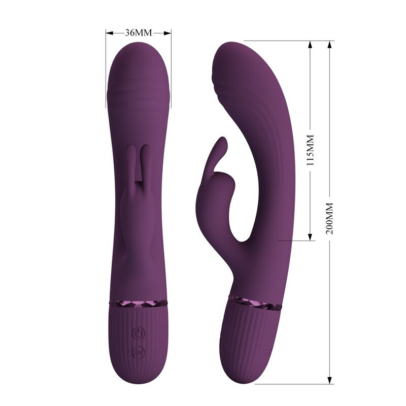 Pretty love - rocco rechargeable rabbit vibrator 10 functions purple 9