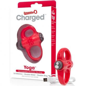 Screaming O Rechargeable And Vibrating Ring Yoga Red