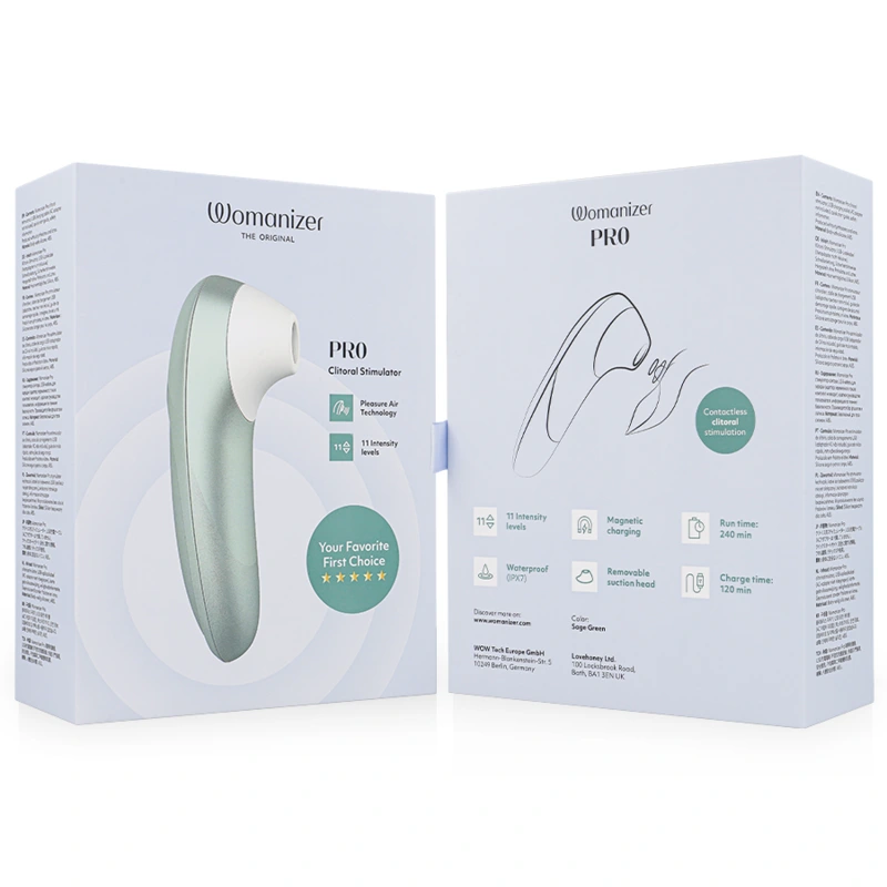 Womanizer - pro vibrant clitoral stimulator sage green 6