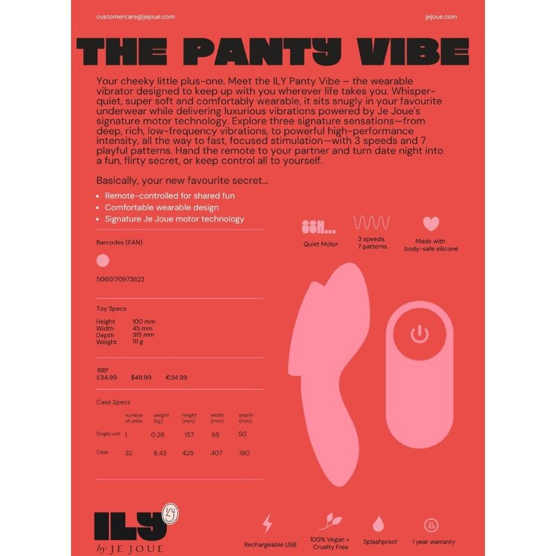 Je joue - ily panty vibe remote control intimate vibrator 14