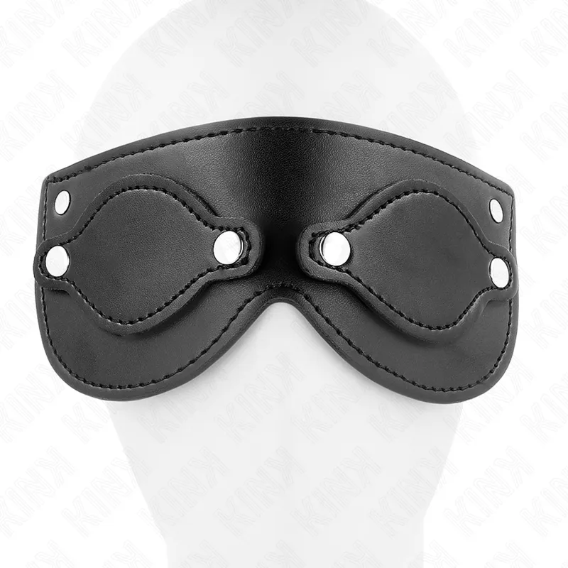 Kink - Leatherette Mask With Detachable Eye Covers 22 X 9 Cm 3