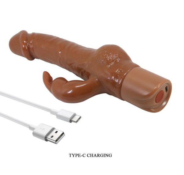 Pretty love - ellison realistic rabbit vibrator 22.6 cm Ø 4.2 cm brown 6